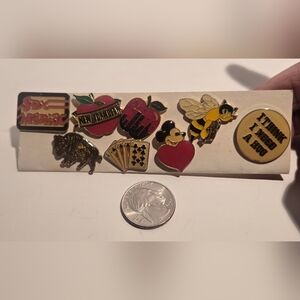 Vintage 1980s & 1990s Colorful Enamel Pin Collection